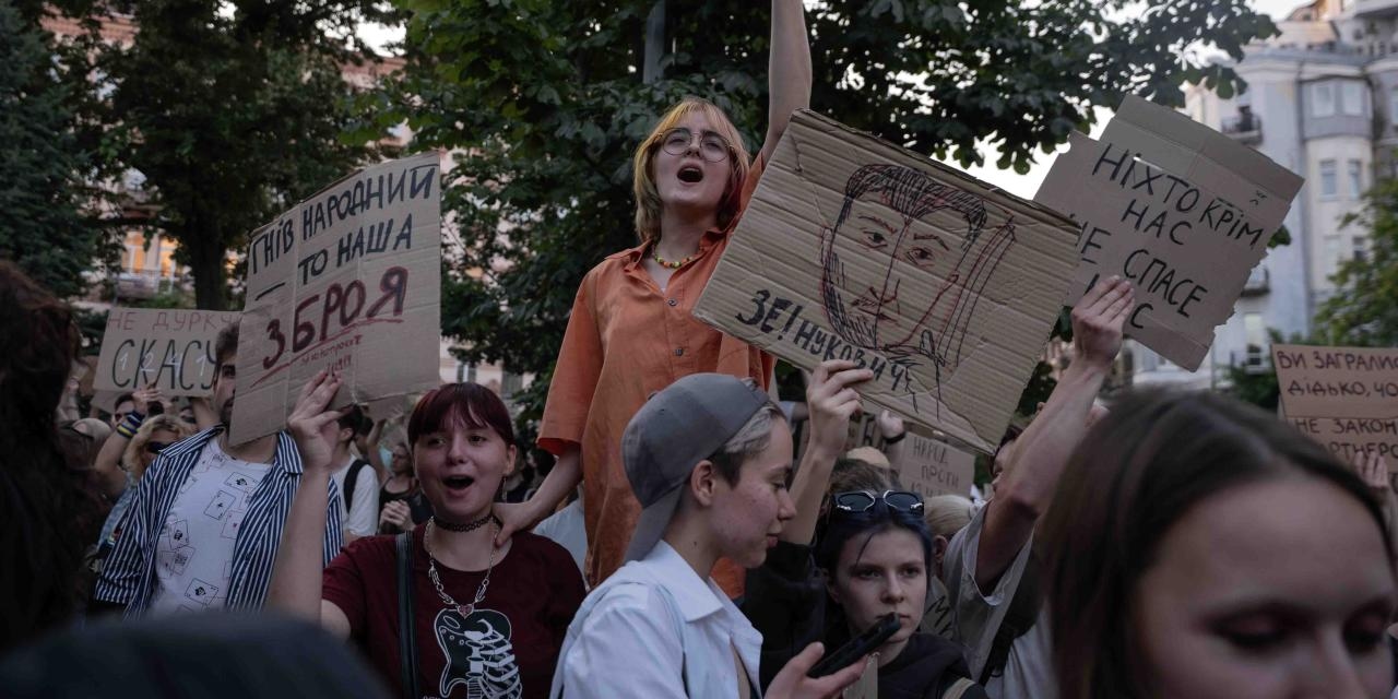 How a Youth-Led Backlash Pushed Zelensky to His Biggest U-Turn Yet