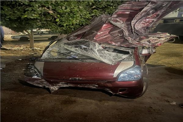 مصرع 2 وإصابة 6 في انقلاب سيارة ملاكي بصحراوي البحيرة