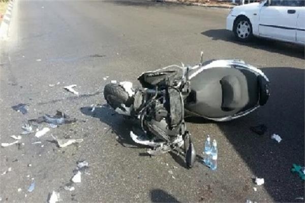 وفاة شخصين في حادث انقلاب دراجة نارية أعلي دائري الهرم
