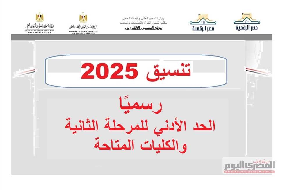 تنسيق الثانوية العامة 2025.. كليات تقبل من 65% في المرحلة الثانية أدبي «قائمة كاملة»