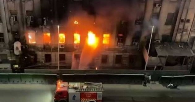 تسبب في تعطل ماكينات "الأهلي".. حريق جديد في سنترال رمسيس