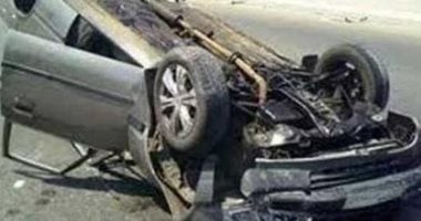 إصابة 5 أشخاص إثر حادث انقلاب سيارة فى كرداسة