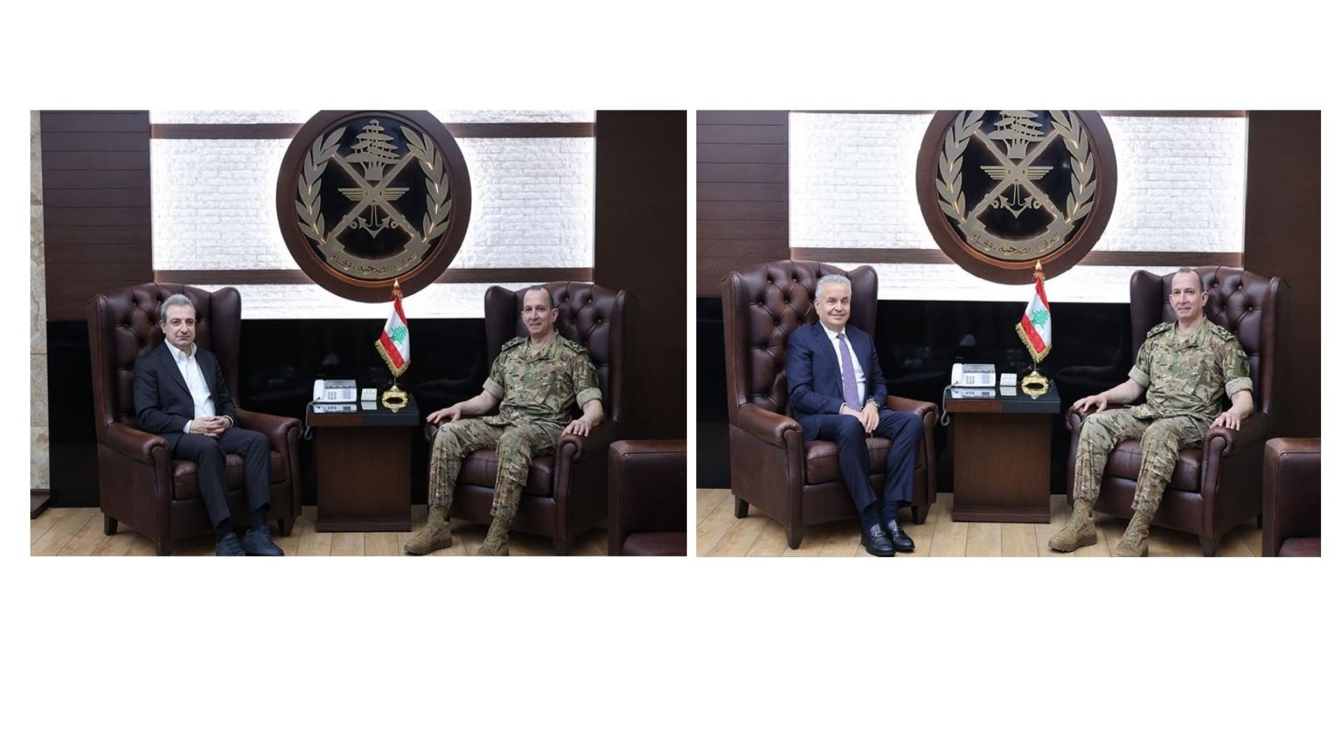 Army Commander meets MPs Abou Faour, Dargham
