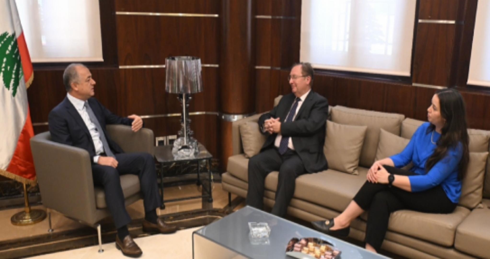 Bou Saab, UK Ambassador discuss reforms, urge ceasefire compliance
