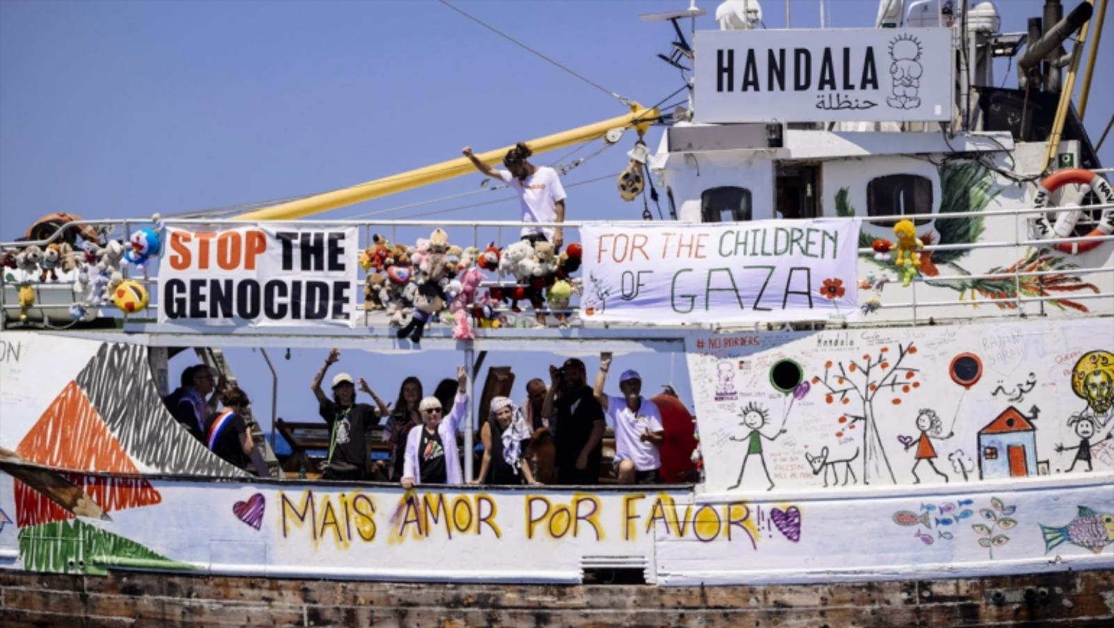 Watch: Activist boat Handala seized off Gaza brought to Israel