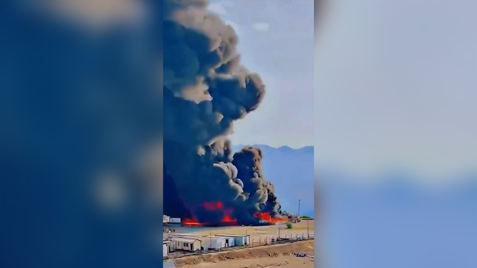 Watch: Massive oil explosion