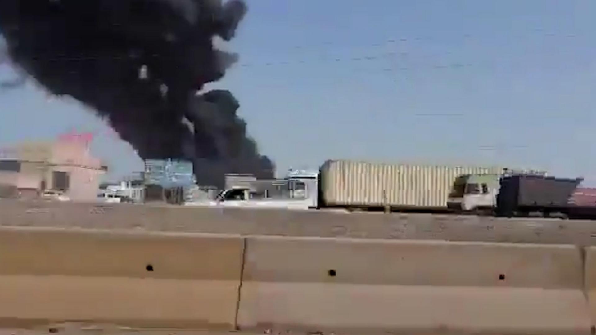 Watch: Warehouse fire