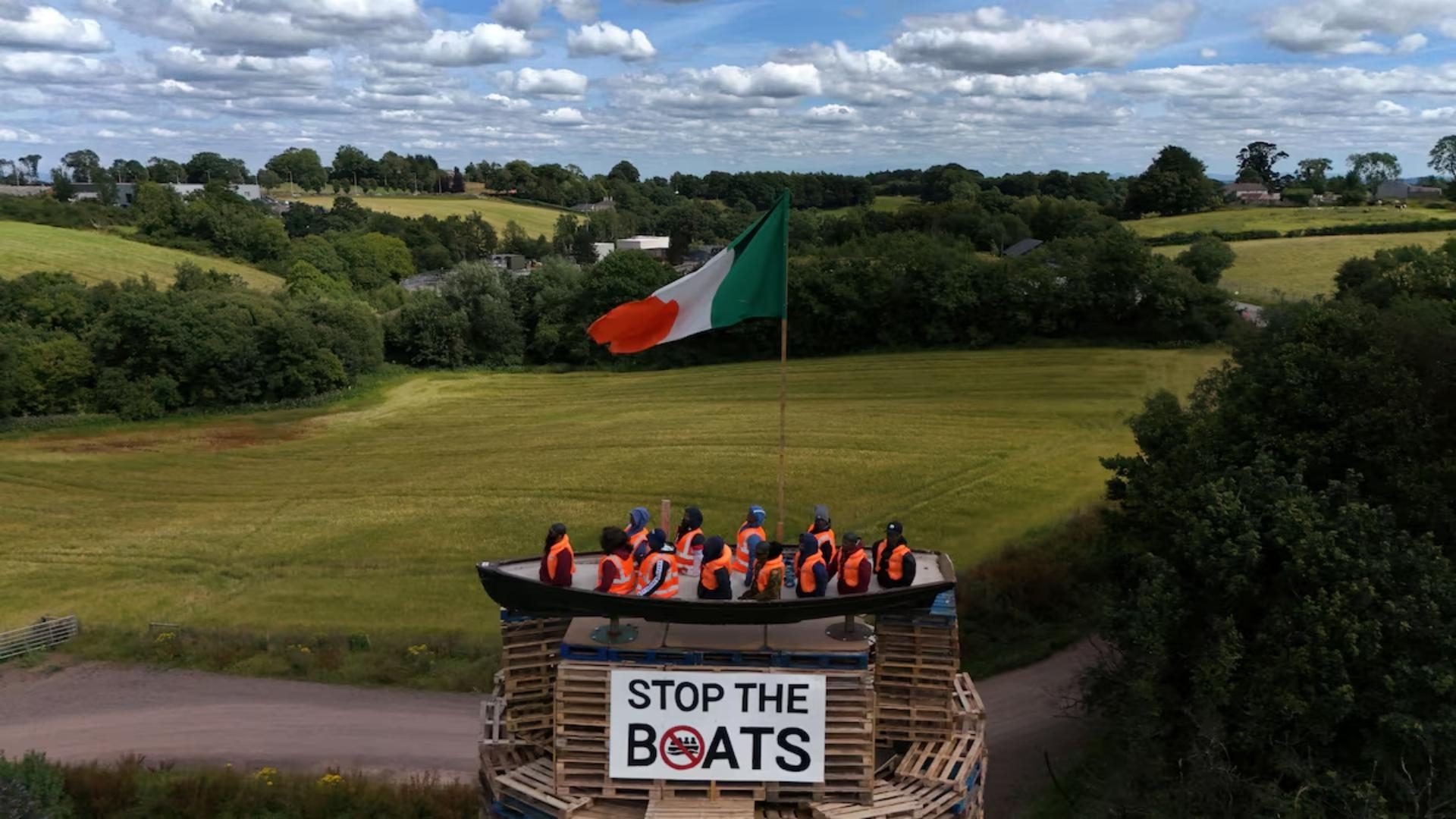 Effigies of refugees on bonfire condemned in Northern Ireland