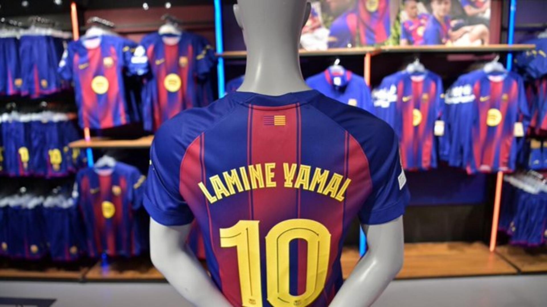 Yamal takes iconic Barcelona number 10 shirt