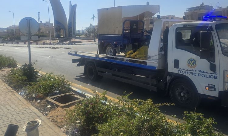 مرور مطروح : يشن حملات لمنع التروسيكلات والباتش باجي علي الكورنيش