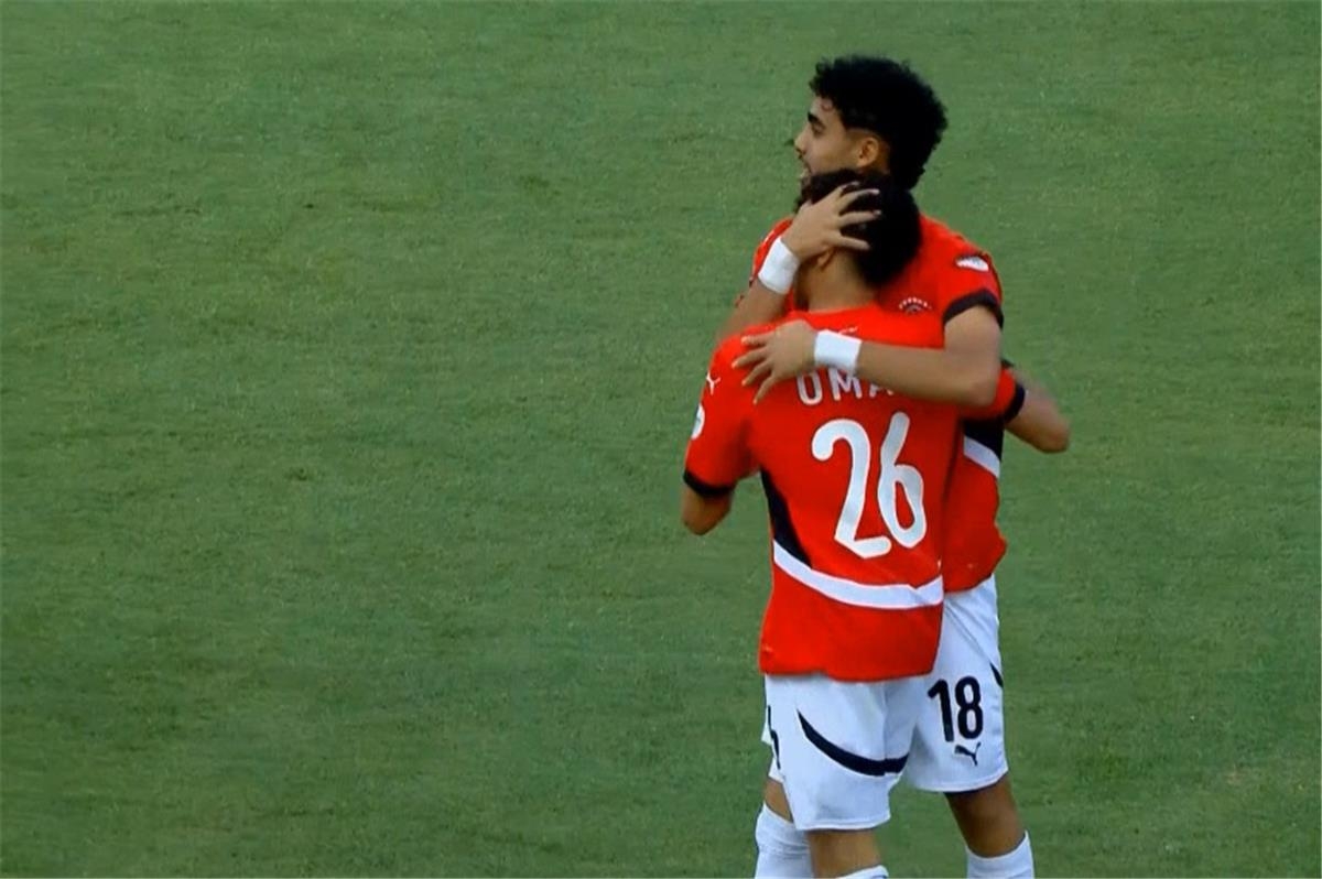 عمر أسامة يسجل هدف منتخب مصر الأول أمام نيجيريا