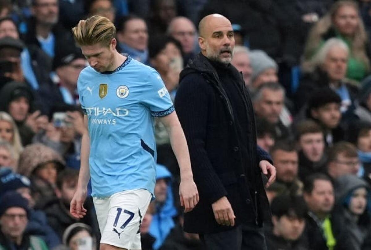جوارديولا يصدم دي بروين قبل مباراة مانشستر سيتي وبورنموث