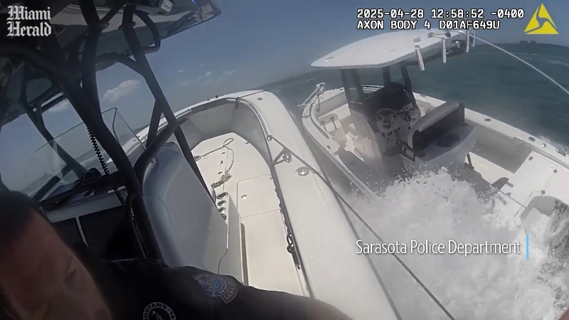 ‘Coastal cowboys.' Cop wrangles runaway boat when driver falls off, FL video shows