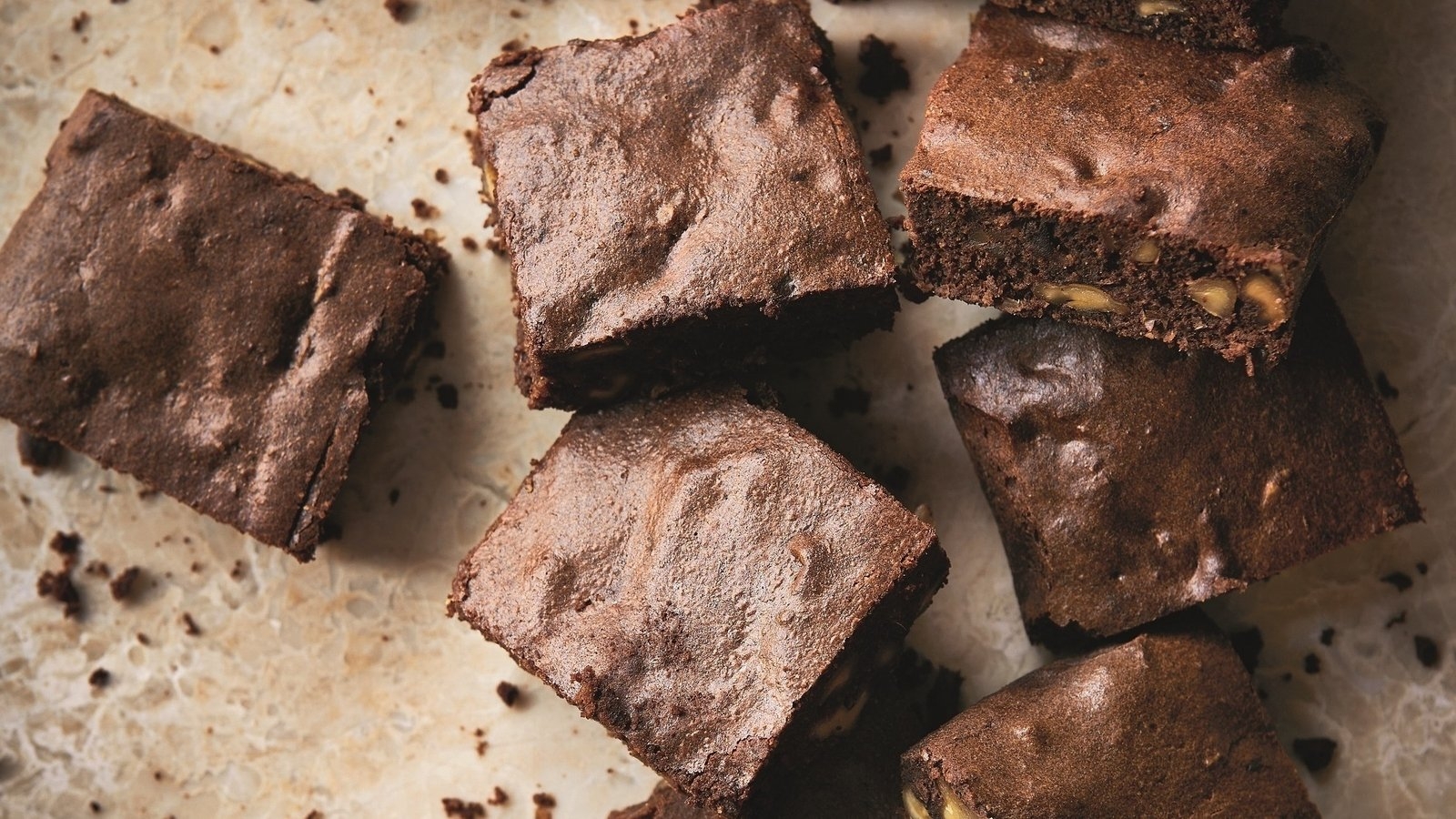 'Stefano's' squidgy air fryer chocolate, date and walnut brownies