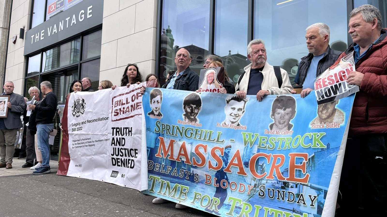 Protest in Belfast over UK govt's legacy decisions