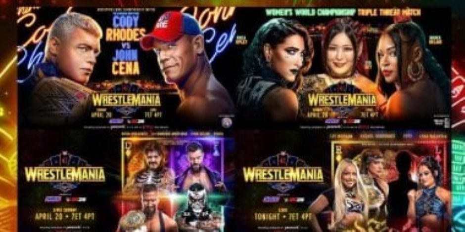 ملخص اليوم الأول من عروض راسلمينيا 41 WWE Wrestlemania.. فيديو