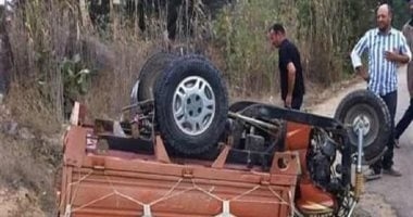 إصابة 10 أشخاص فى حادث تصادم بالطريق الصحراوى فى البحيرة