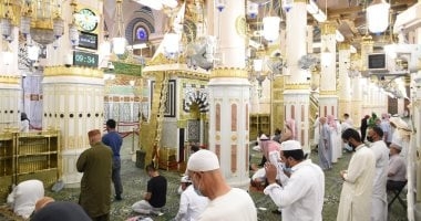 "من القلب إلى حبيب الرب".. حجاجنا فى الروضة الشريفة يسلمون على النبى
