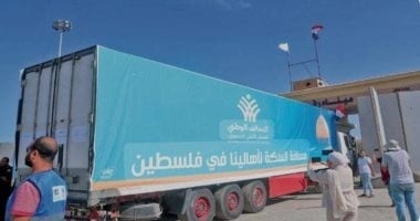 فيديو.. وصول مساعدات التحالف الوطنى لتوزيعها على الأسر النازحة فى غزة
