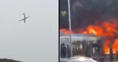مصرع شخصين وإصابة 7 فى تحطم طائرة بعد اصطدامها بحافلة فى البرازيل.. فيديو