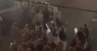 شاهد انتشار الجيش اللبنانى فى مواقع احتجاجات عناصر حزب الله قرب مطار بيروت