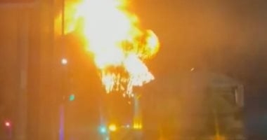 حريق هائل داخل محطة كهرباء فى لندن والسلطات تتلقى 73 بلاغا.. فيديو