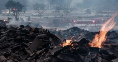 حرائق الغابات القاتلة فى كوريا الجنوبية تدمر معابد بوذية قديمة