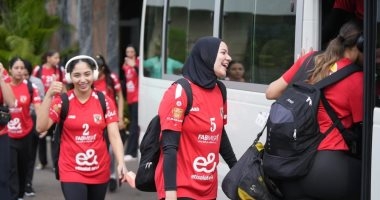التفاؤل يسيطر على سيدات طائرة الأهلى فى المران الأول بنيجيريا..صور