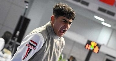 عبد الرحمن طلبة يتوج بذهبية العالم للناشئين فى سلاح الشيش تحت 20 سنة