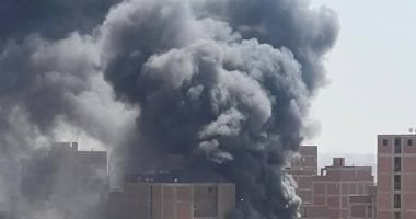 اندلاع حريق داخل مصنع أسمدة فى منطقة التبين