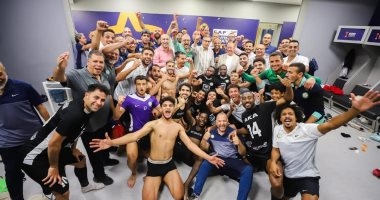 كواليس احتفال لاعبي البنك الأهلي فى غرفة الملابس بعد الفوز على بيراميدز