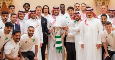 ولى العهد السعودى يستقبل أهلى جدة بعد تتويجه بدوري أبطال آسيا للنخبة