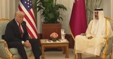 مباحثات ثنائية بين أمير قطر والرئيس الأمريكى ترامب فى الدوحة