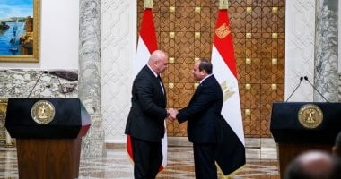 استقبال رسمى ومباحثات ومؤتمر صحفى بين الرئيس السيسى ونظيره اللبنانى.. فيديو
