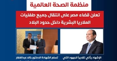 منظمة الصحة العالمية تعلن قضاء مصر على طفيليات الملاريا البشرية