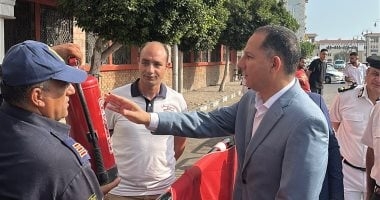 مدير أمن بورسعيد يتفقد قوات تأمين امتحانات الثانوية العامة أمام اللجان