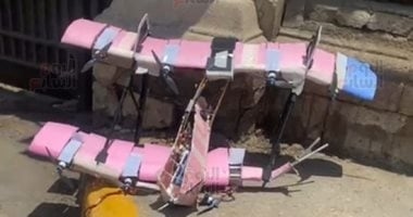 ننشر أول صورة لطائرة طلاب هندسة بعد سقوطها بمحيط جامعة القاهرة