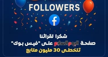 30 مليون شهادة ثقة.. صفحة اليوم السابع تتخطى 30 مليون متابع على فيس بوك