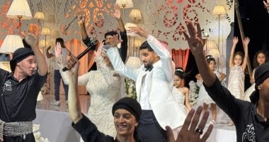 إبراهيم عادل يحتفل بزفافه وسط نجوم الكرة.. صور