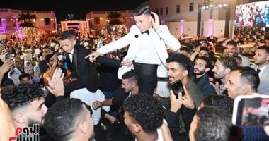 نجوم الزمالك يحضرون حفل زفاف محمد شحاتة.. صور