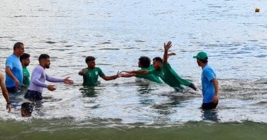 قوة النسور تتألق على شاطئ بورفؤاد مع أصوات السفن.. شاهد مران المصري