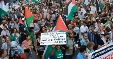 "غزة غزة..باريس معك".. شاهد مظاهرات فى فرنسا لدعم فلسطين ضد مجازر الاحتلال