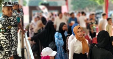 توافد كثيف من السيدات والفتيات على لجان حدائق حلوان والمعصرة.. فيديو
