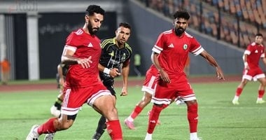ياسين مرعى يسجل هدف التعادل للأهلى أمام مودرن سبورت والنتيجة 2-2.. صور