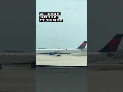 Delta plane catches fire at Orlando airport, forcing passenger evacuations