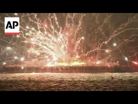 Fireworks display goes wrong in Japan as boats catch fire