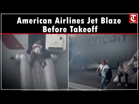 Panic on the runway: American Airlines flight evacuated after landing gear fire