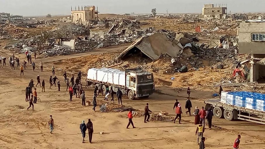 الأمم المتحدة تتسلم 90 شاحنة مساعدات دخلت إلى قطاع غزة