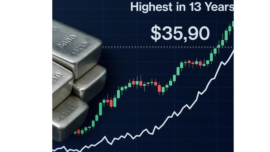 الفضة تسجّل أعلى مستوى منذ 13 عامًا