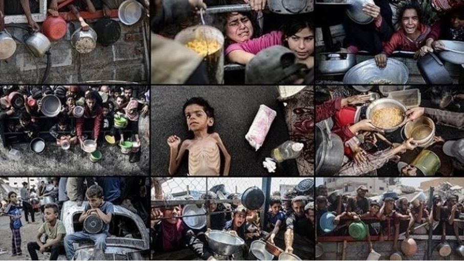أطفال غزة بين الموت جوعا وأكل الرمال